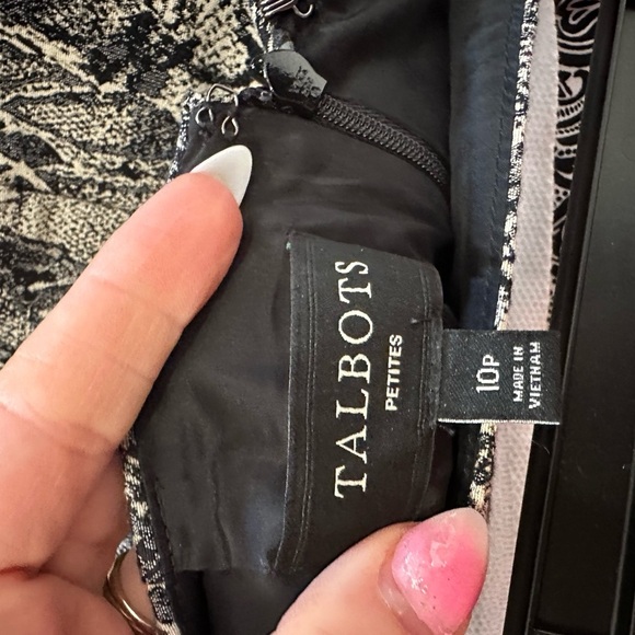 Talbots Gray Black Snake Print Pencil Midi Skirt - Picture 3 of 7